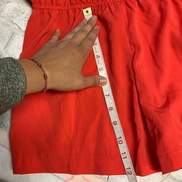Forever 21 Coral Red Sleeveless Button Front Romper. Size Medium. Pre-loved - Picture 5 of 16